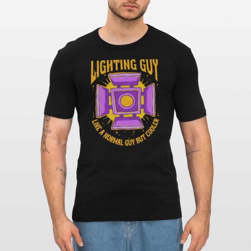 Technicien d’éclairage Technicien d’éclairage Éclairagiste T-shirt près du corps Homme