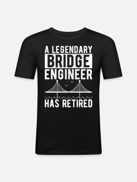 Bridge Engineer Bridge Construction - Men's Slim Fit T-Shirt - black