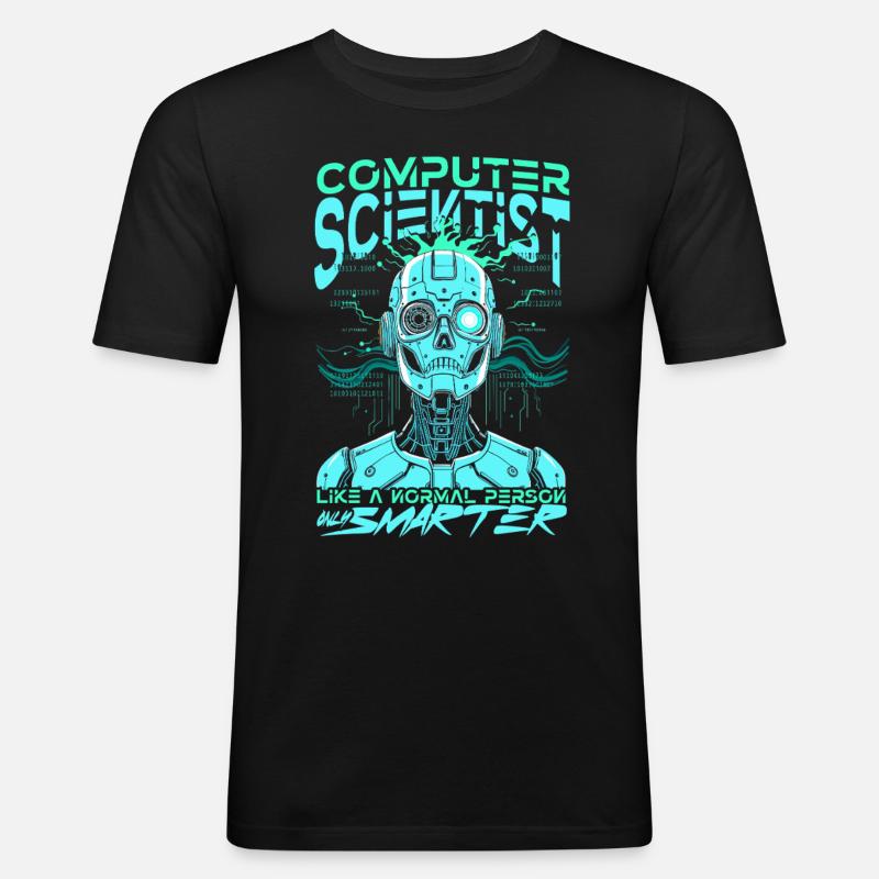 Computer scientist - Men's Slim Fit T-Shirt - black