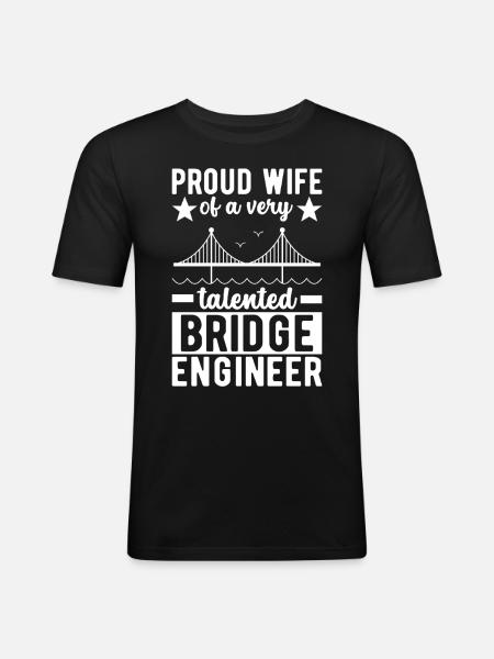 Bridge Engineer Bridge Construction - Men's Slim Fit T-Shirt - black