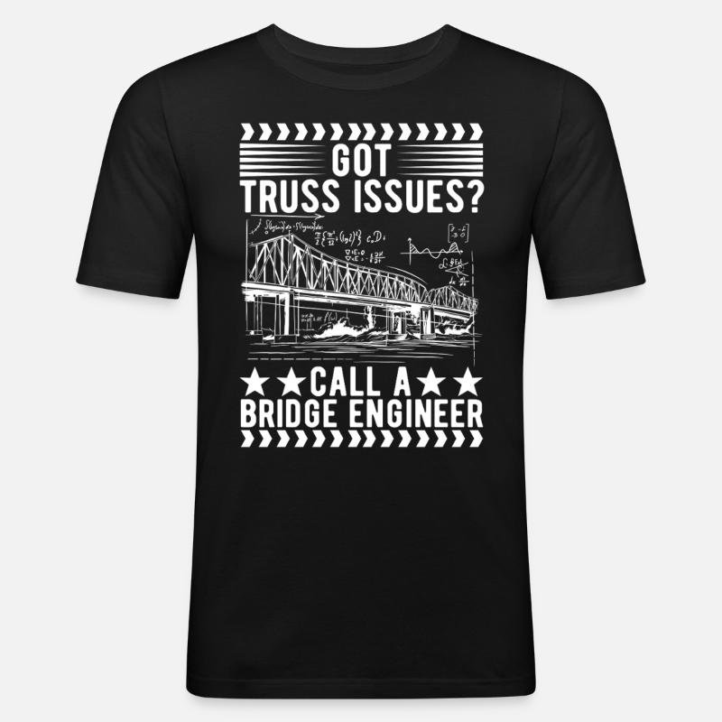 Bridge Engineer Bridge Construction - Men's Slim Fit T-Shirt - black
