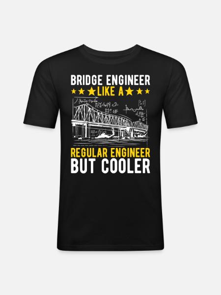 Bridge Engineer Bridge Construction - Men's Slim Fit T-Shirt - black