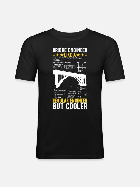 Bridge Engineer Bridge Construction - Men's Slim Fit T-Shirt - black