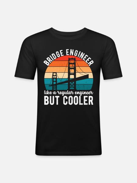 Bridge Engineer Bridge Construction - Men's Slim Fit T-Shirt - black