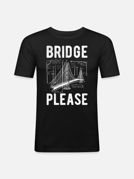 Bridge Engineer Bridge Construction - Men's Slim Fit T-Shirt - black