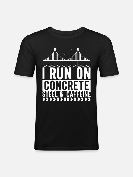 Bridge Engineer Bridge Construction - Men's Slim Fit T-Shirt - black