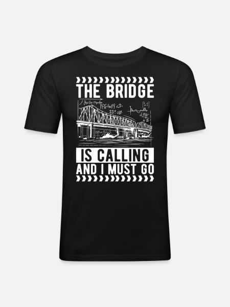 Bridge Engineer Bridge Construction - Men's Slim Fit T-Shirt - black