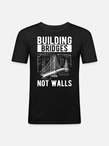 Bridge Engineer Bridge Construction - Men's Slim Fit T-Shirt - black