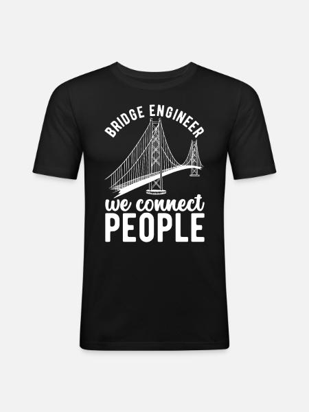 Bridge Engineer Bridge Construction - Men's Slim Fit T-Shirt - black