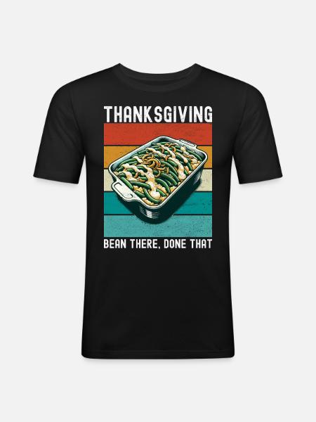 Green Bean Casserole - Men's Slim Fit T-Shirt - black