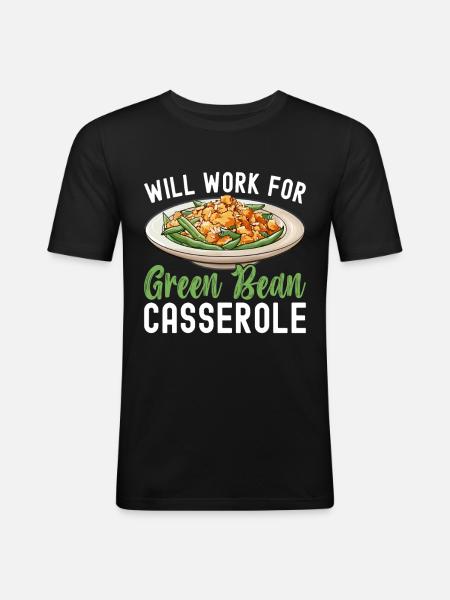 Green Bean Casserole - Men's Slim Fit T-Shirt - black
