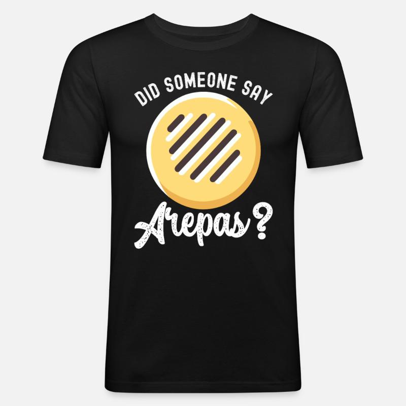 Venezolanische Arepas - Männer Slim Fit T-Shirt - Schwarz