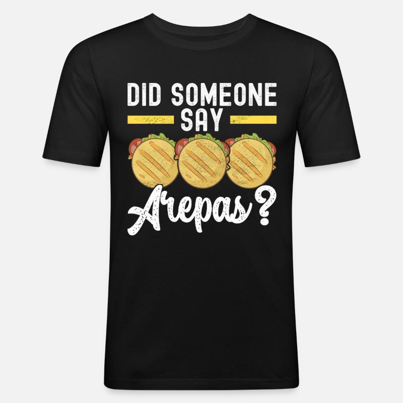 Venezolanische Arepas - Männer Slim Fit T-Shirt - Schwarz