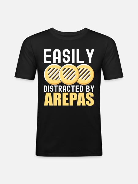 Venezuelan Arepas - Men's Slim Fit T-Shirt - black