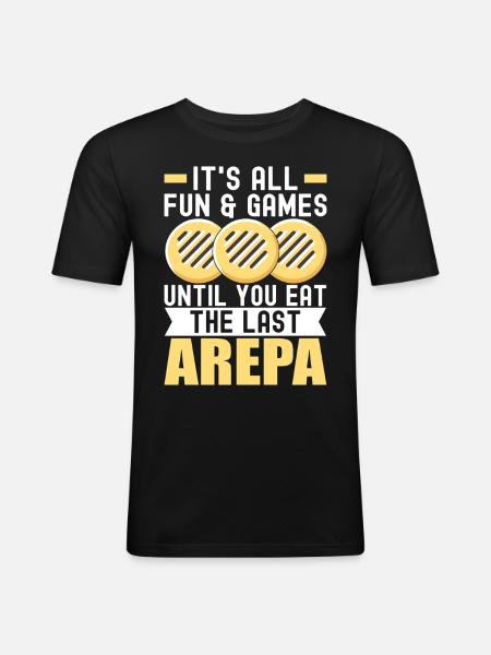 Venezuelan Arepas - Men's Slim Fit T-Shirt - black