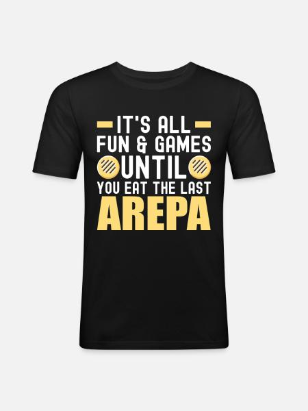 Venezuelan Arepas - Men's Slim Fit T-Shirt - black