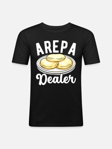 Venezuelan Arepas - Men's Slim Fit T-Shirt - black