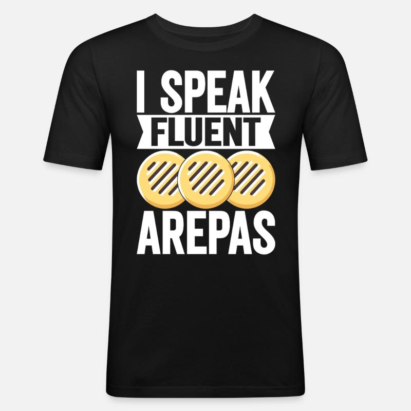 Venezolanische Arepas - Männer Slim Fit T-Shirt - Schwarz