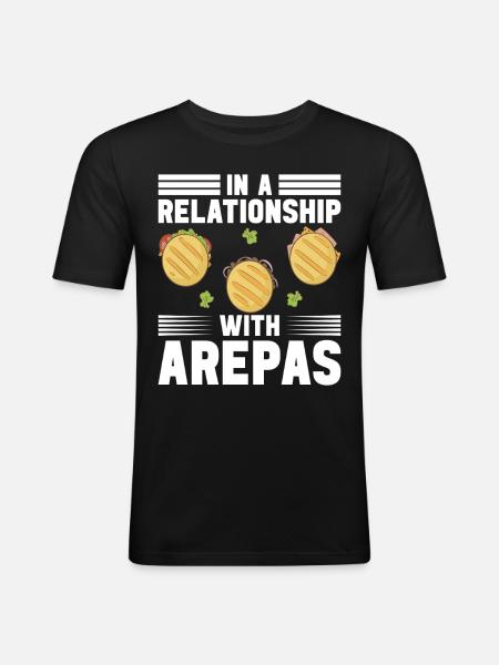 Venezuelan Arepas - Men's Slim Fit T-Shirt - black