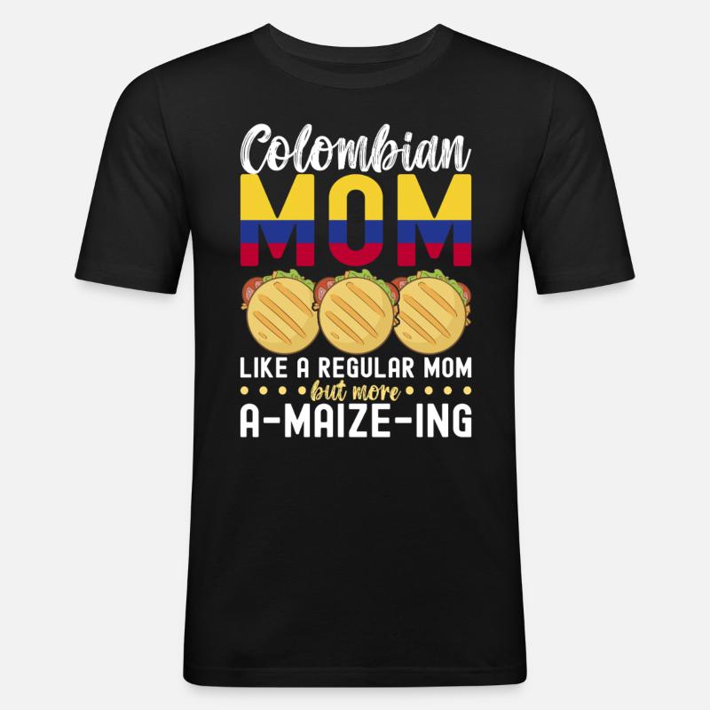 Venezolanische Arepas - Männer Slim Fit T-Shirt - Schwarz
