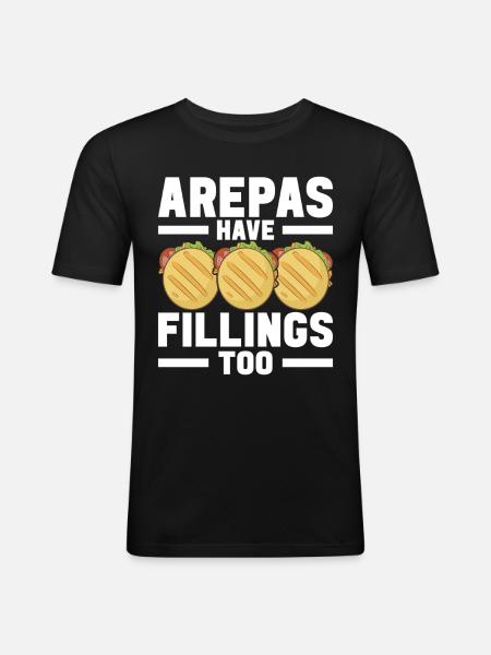 Venezuelan Arepas - Men's Slim Fit T-Shirt - black