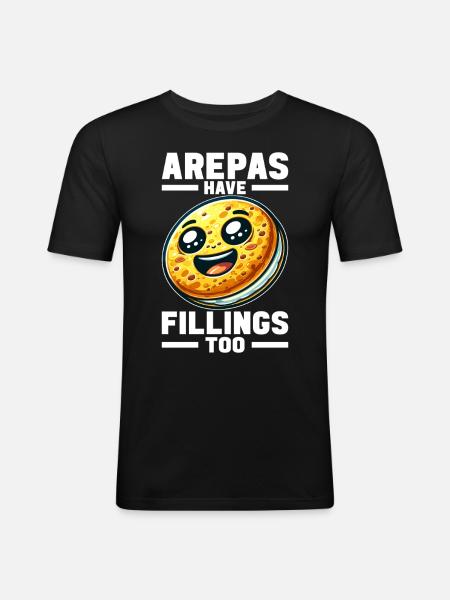 Arepas vénézuélienne - T-shirt près du corps Homme - noir