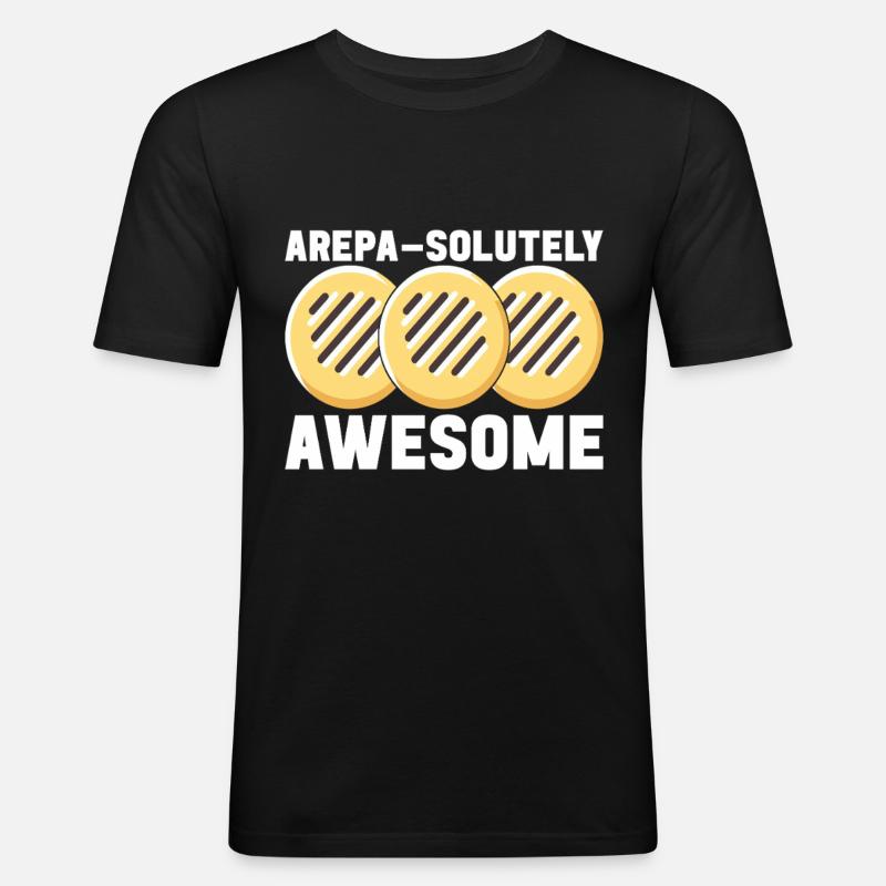 Venezolanische Arepas - Männer Slim Fit T-Shirt - Schwarz