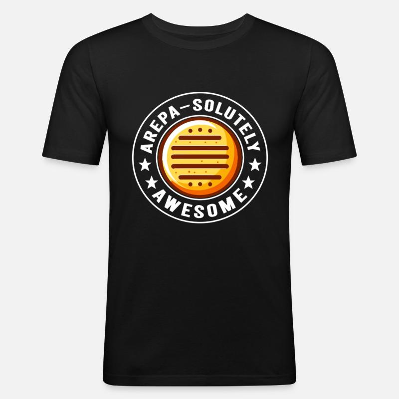 Venezolanische Arepas - Männer Slim Fit T-Shirt - Schwarz