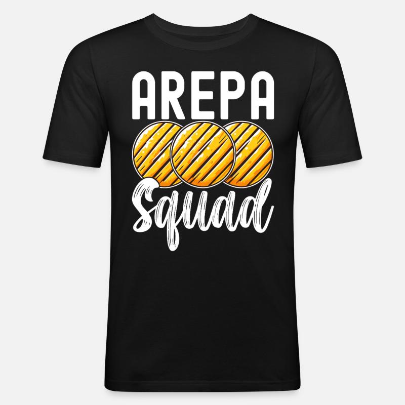 Venezolanische Arepas - Männer Slim Fit T-Shirt - Schwarz