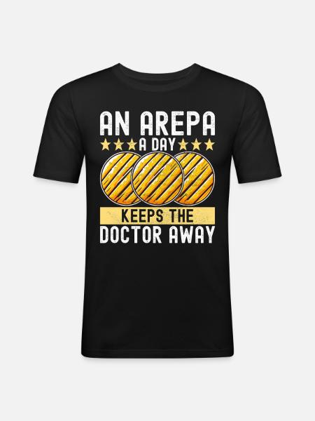 Venezuelan Arepas - Men's Slim Fit T-Shirt - black