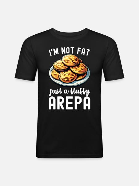 Arepas vénézuélienne - T-shirt près du corps Homme - noir