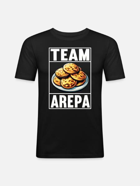 Venezuelan Arepas - Men's Slim Fit T-Shirt - black