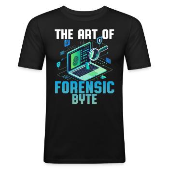 Digitale Forensik The Art Of Forensic Byte - Männer Slim Fit T-Shirt - Schwarz - Vorne - Nik (191cm)