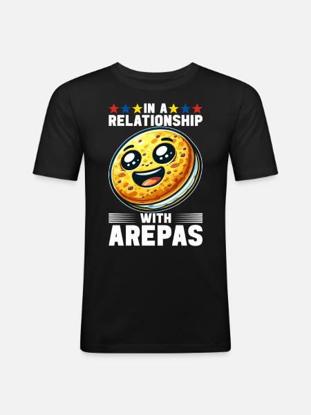 Venezuelan Arepas - Men's Slim Fit T-Shirt - black