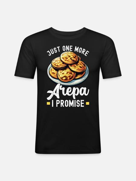 Venezolanische Arepas - Männer Slim Fit T-Shirt - Schwarz