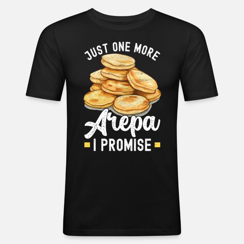 Venezolanische Arepas - Männer Slim Fit T-Shirt - Schwarz