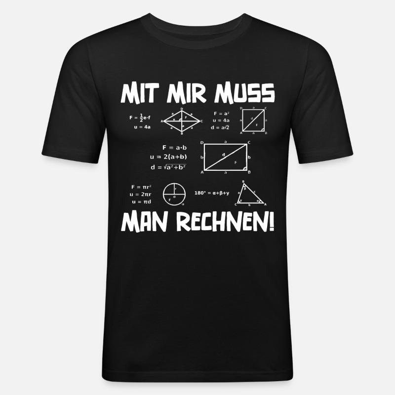 Math Math Teacher - Men's Slim Fit T-Shirt - black