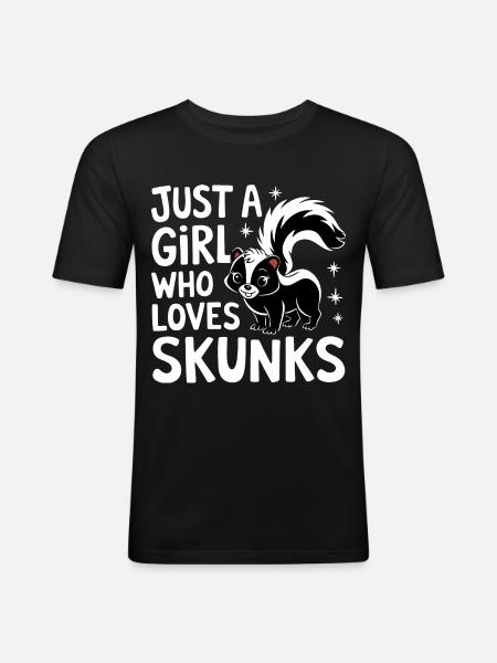 Skunk Zoo Animals - Men's Slim Fit T-Shirt - black