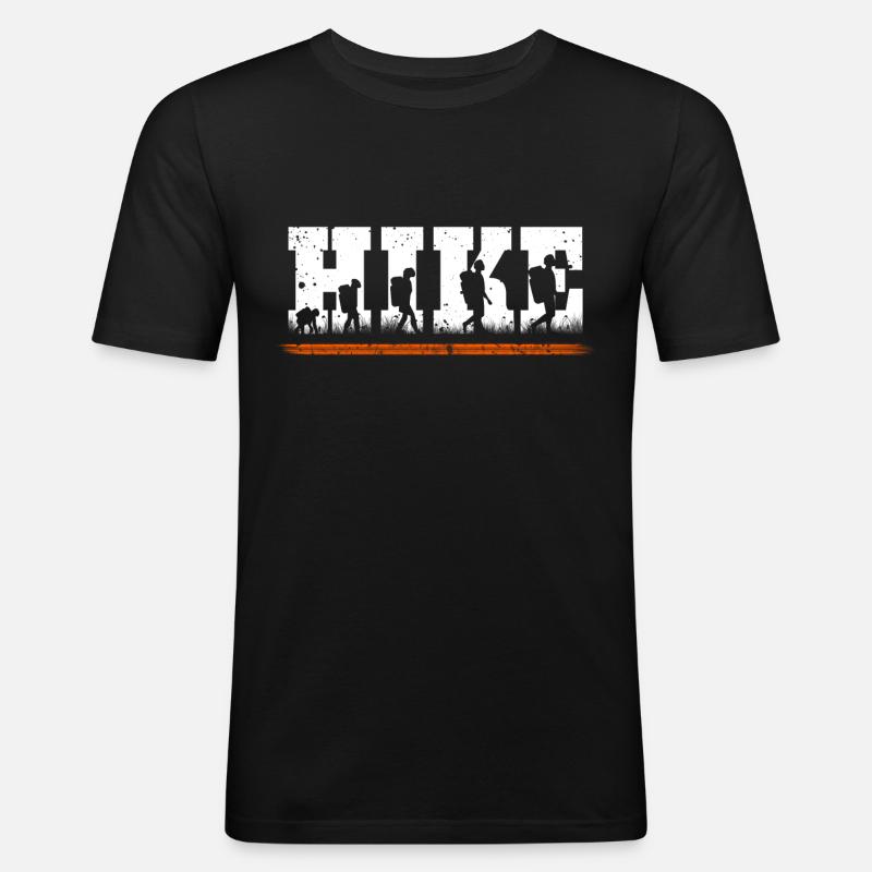 Hiking evolution - Men's Slim Fit T-Shirt - black