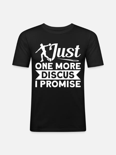 Diskuswurf Diskuswerfer Leichtathletik Diskus - Männer Slim Fit T-Shirt - Schwarz