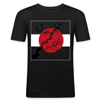 Japan - Men's Slim Fit T-Shirt - black - Front - Nik (191cm)