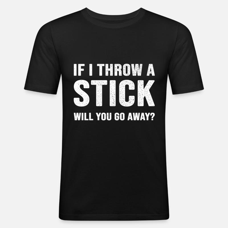 Sarkasmus - Männer Slim Fit T-Shirt - Schwarz