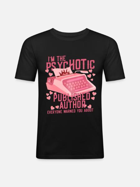 Autor Autoren - Männer Slim Fit T-Shirt - Schwarz