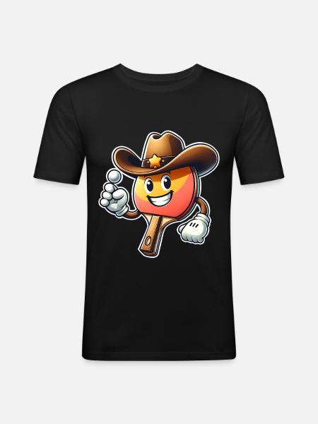 Ping-pong - T-shirt près du corps Homme - noir