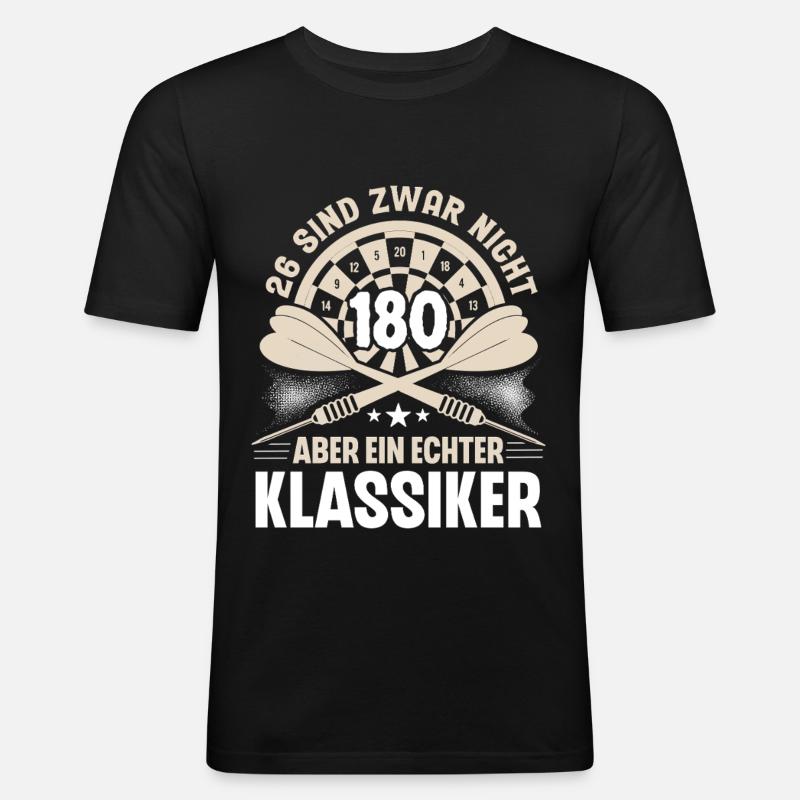 Dart Darten Darts - Männer Slim Fit T-Shirt - Schwarz