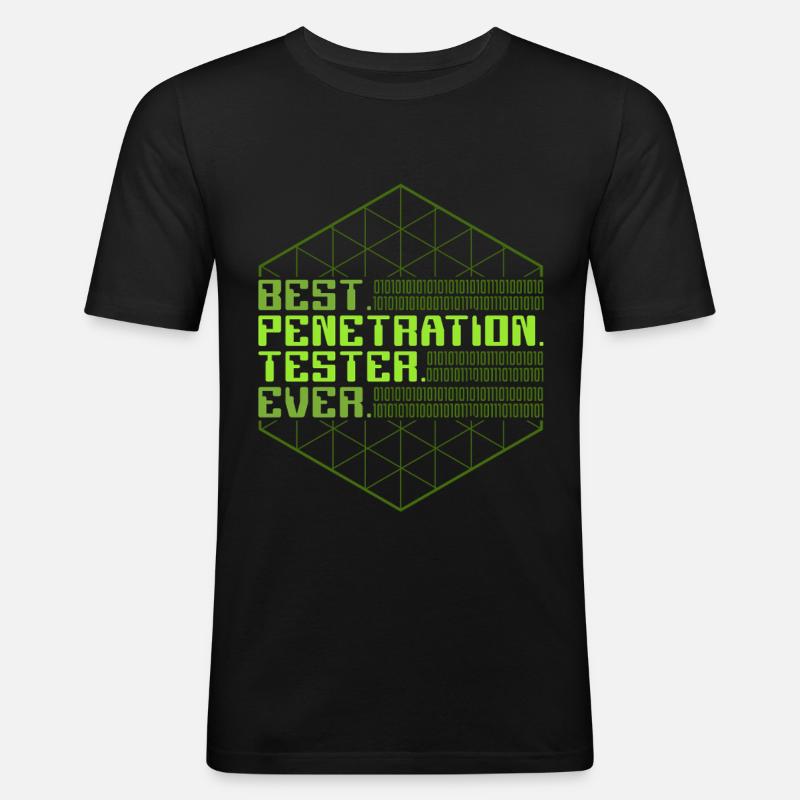 Penetrationstester Pentest Pentester - Männer Slim Fit T-Shirt - Schwarz