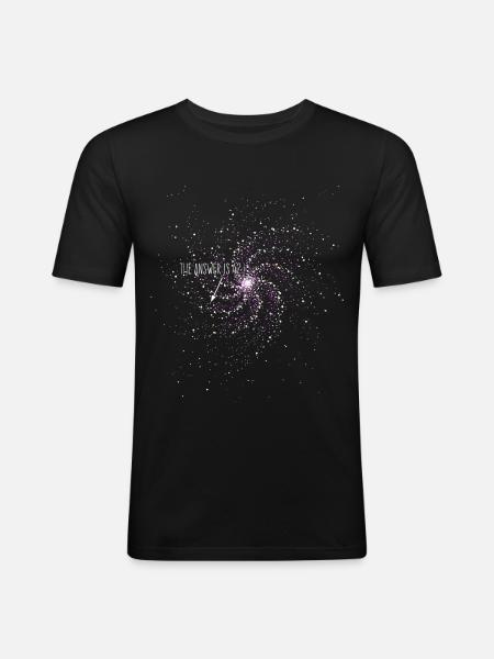 The Answer is 42 - T-shirt près du corps Homme - noir