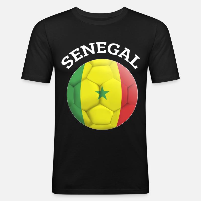 Senegal Afrika Geschenkidee - Männer Slim Fit T-Shirt - Schwarz