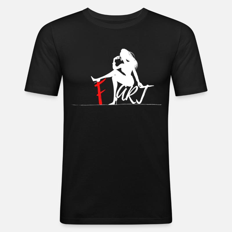 F. Art - Männer Slim Fit T-Shirt - Schwarz