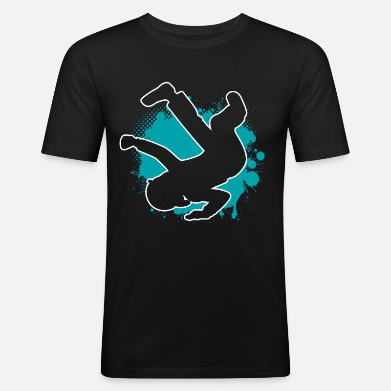 Breakdancer Breakdancing Junge - Männer Slim Fit T-Shirt - Schwarz